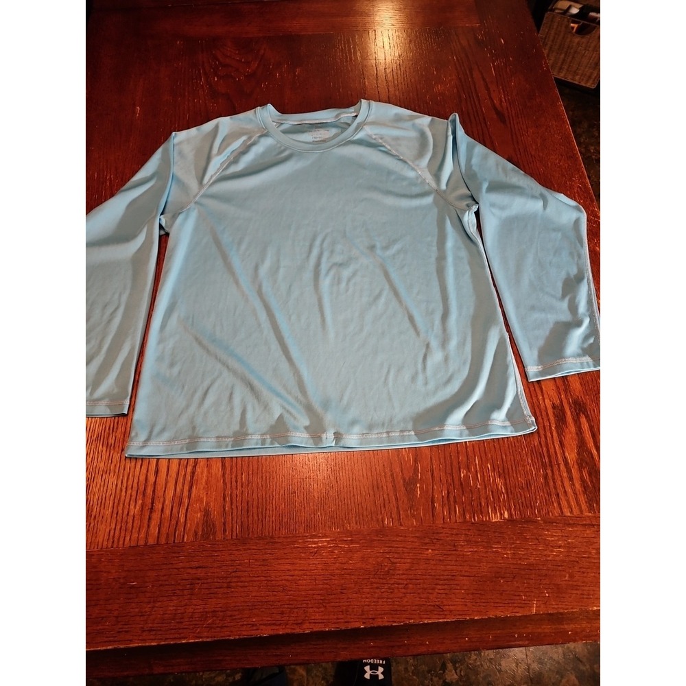 TSLA Youth Long Sleeve T-Shirt Cool Dry Compression Blue Size 16 XL (A526